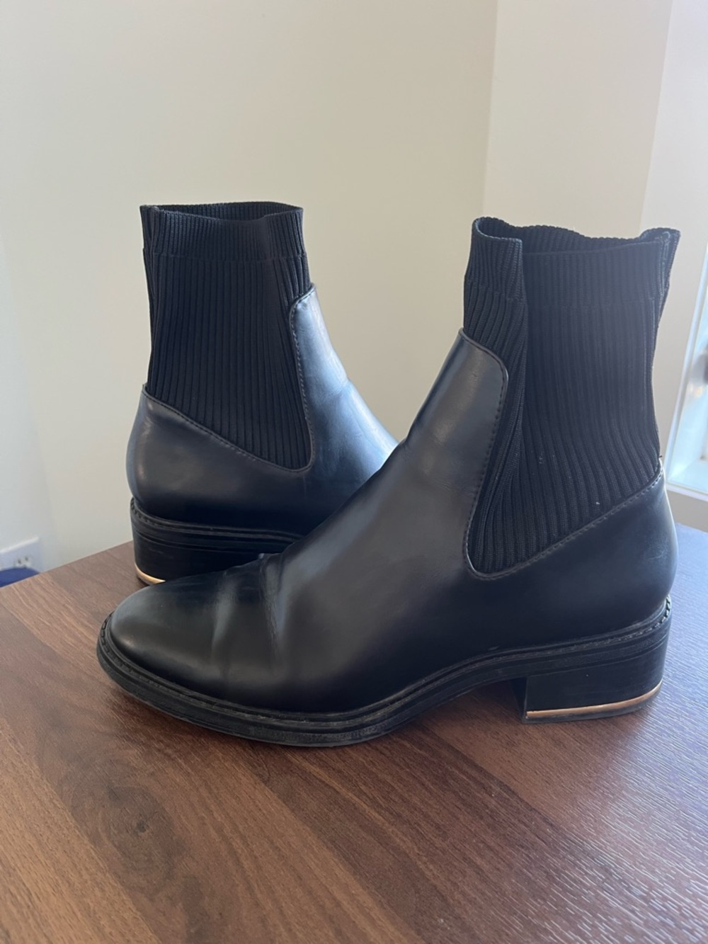 Zara Black Sock Ankle Boot